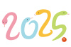 2025年巳の年号イラスト/パステル