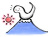 筆絵の富士山とヘビさん２