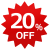 20％OFFラベル