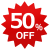 50％OFFラベル