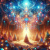 幻想的な風景　クリスマスのイラスト　No295