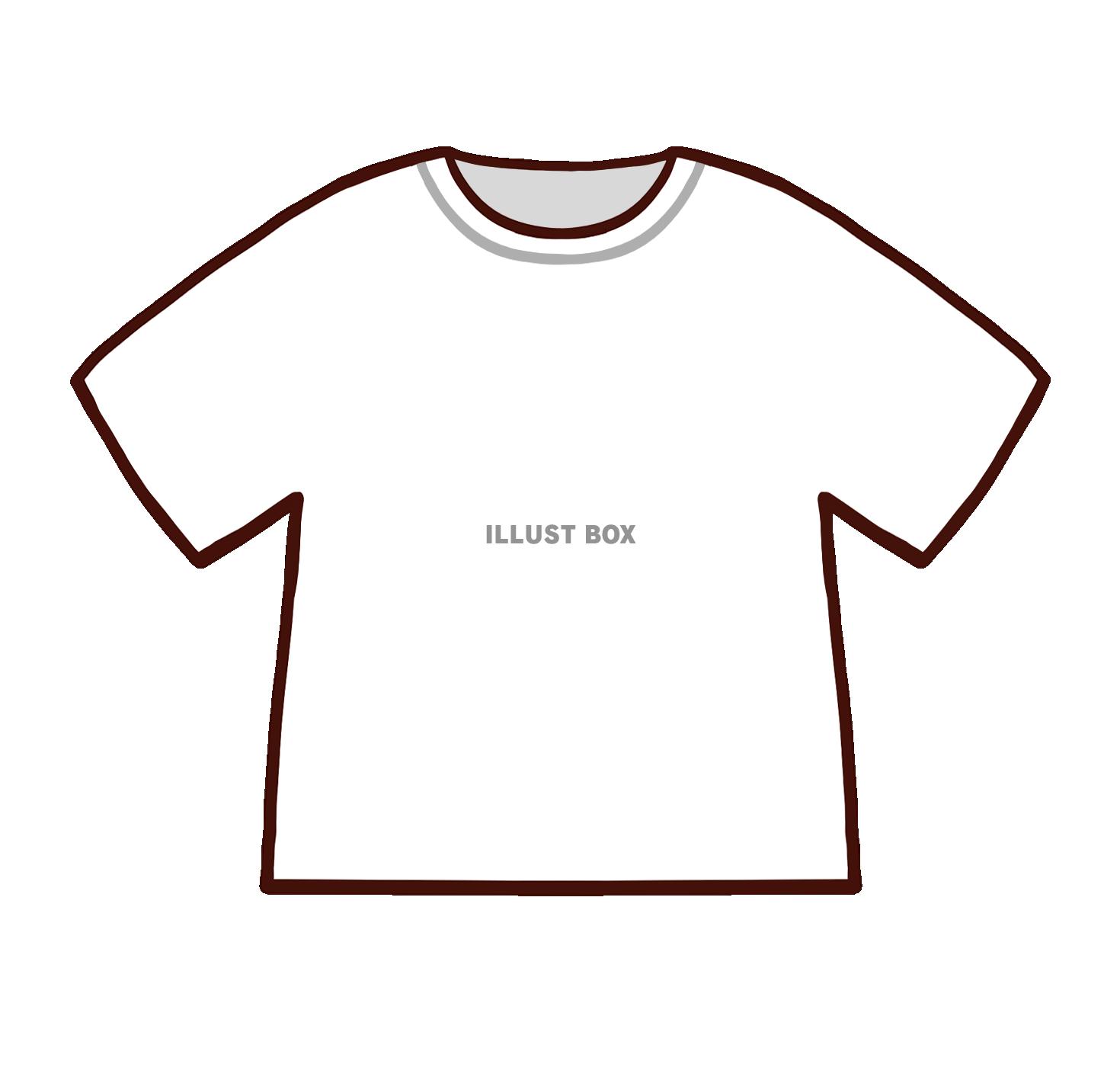 白いTシャツのイラスト
