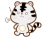自信満々なかわいい白虎