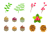クリスマス向け自然系小物のイラスト素材セット