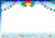 ホワイトクリスマスの街を描いたフレーム素材