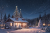 幻想的な風景　クリスマスのイラスト　No307