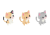 ちょこんとお座り猫ちゃんセット（三毛猫、トラ猫）