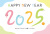 2025年巳の年号イラスト年賀状/横01