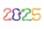 蛇文字で2025を作る蛇の巳年用年賀素材