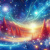 幻想的な風景　クリスマスのイラスト