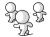 歩く3人の棒人間