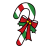 【クリスマス】ステッキの飾りイラスト