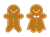【クリスマス】ジンジャークッキーのイラスト