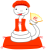 還暦へび（巳年年賀状素材・長寿お祝い）１
