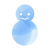 水彩風の雪だるま