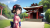 着物姿の女性　イラスト　元旦に初詣　No36