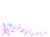 音符と雪の結晶のライン05　紫