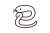 巳の文字の形をしたヘビの年賀状素材