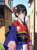 着物姿の女性　成人式　イラスト　　No10