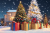 幻想的な風景　クリスマスのイラスト　No330