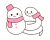 雪だるまと白ヘビ