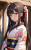 着物姿の女性　成人式　イラスト　　No12