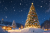 幻想的な風景　クリスマスのイラスト　No332