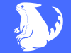 青色のドラゴンのシルエット