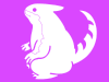紫色のドラゴンのシルエット