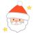 クリスマスのサンタクロースの顔(透過png)