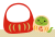 2025年巳年干支だるまの フォトフレーム年賀状/横08/PNG