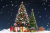 幻想的な風景　クリスマスのイラスト　No335