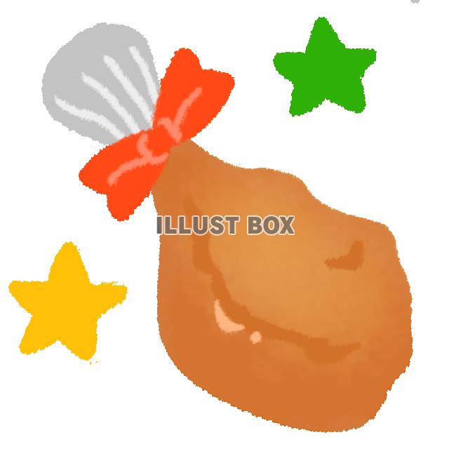 クリスマスのローストチキン(透過png)