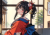 着物姿の女性　成人式　イラスト　　No30