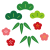 松竹梅のワンポイントイラスト