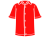赤色の半袖のTシャツのシルエット
