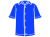青色の半袖のTシャツのシルエット