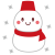 かわいい雪だるまのイラスト
