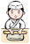 筆絵のそば打ち職人２