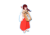 おみくじを持つ巫女さん