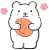 湯たんぽを持ったシロクマさん