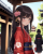 着物姿の女性　イラスト　元旦に初詣　No68