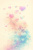 バレンタインに使いやすいの背景や便せんに使いやすい絵本の様な水彩ハートのイラスト背景
