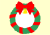 クリスマスリースのフォトフレーム