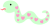 ハート模様のへび１（巳年年賀状素材）
