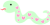 ハート模様のへび２（巳年年賀状素材）