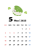 2025年5月カレンダー　柏もち