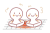 焼き餅のキャラクターイラスト