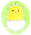 水彩の元気なひよこ３