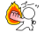 拳を握って燃える棒人間